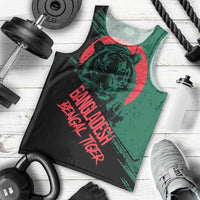 Bangladesh Bengal Tiger Men Tank Top with National Flag and Emblem Design