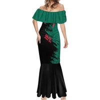 Bangladesh Bengal Tiger Mermaid Dress with National Flag and Emblem Design