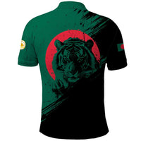 Bangladesh Bengal Tiger Polo Shirt with National Flag and Emblem Design