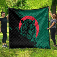 Bangladesh Bengal Tiger Quilt with National Flag and Emblem Design