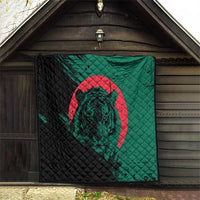 Bangladesh Bengal Tiger Quilt with National Flag and Emblem Design