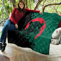 Bangladesh Bengal Tiger Quilt with National Flag and Emblem Design