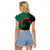 Bangladesh Bengal Tiger Raglan Cropped T Shirt with National Flag and Emblem Design