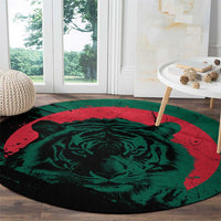 Bangladesh Bengal Tiger Round Carpet with National Flag and Emblem Design