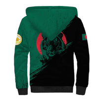 Bangladesh Bengal Tiger Sherpa Hoodie with National Flag and Emblem Design