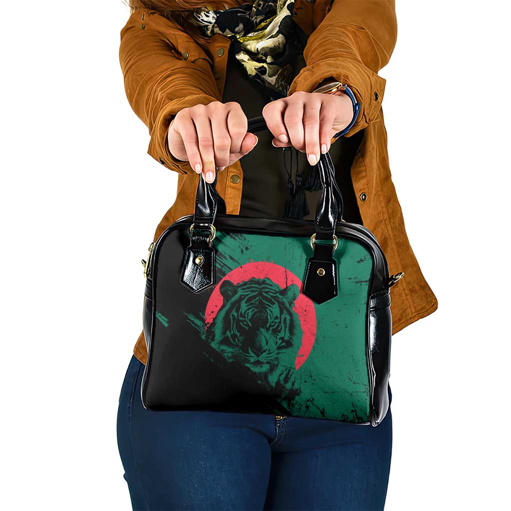 Bangladesh Bengal Tiger Shoulder Handbag with National Flag and Emblem Design
