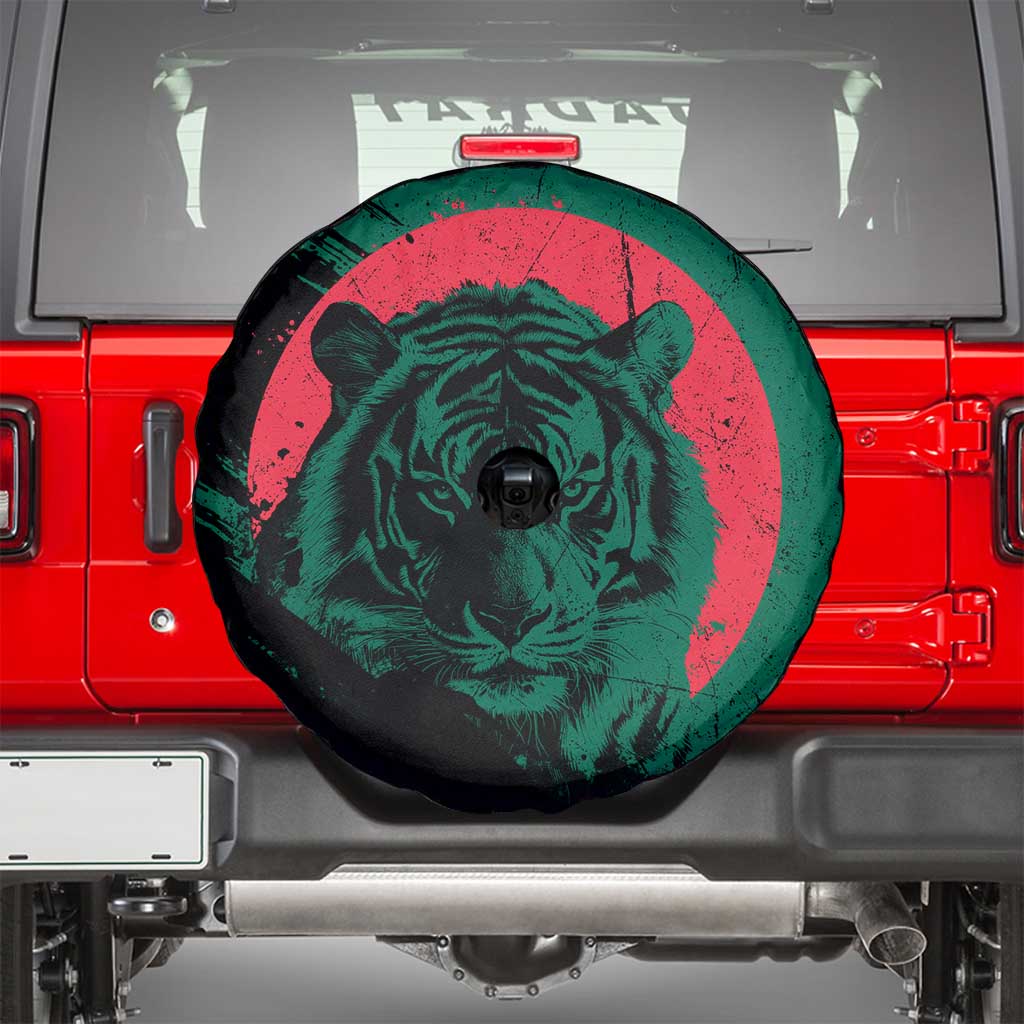 Bangladesh Bengal Tiger Spare Tire Cover with National Flag and Emblem Design