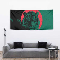 Bangladesh Bengal Tiger Tapestry with National Flag and Emblem Design