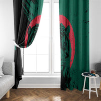 Bangladesh Bengal Tiger Window Curtain with National Flag and Emblem Design