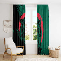 Bangladesh Bengal Tiger Window Curtain with National Flag and Emblem Design