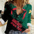 Bangladesh Bengal Tiger Women Casual Shirt with National Flag and Emblem Design