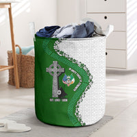 Ancient Order Of Hibernians Laundry Basket Celtic Cross Irish American Flag Heritage