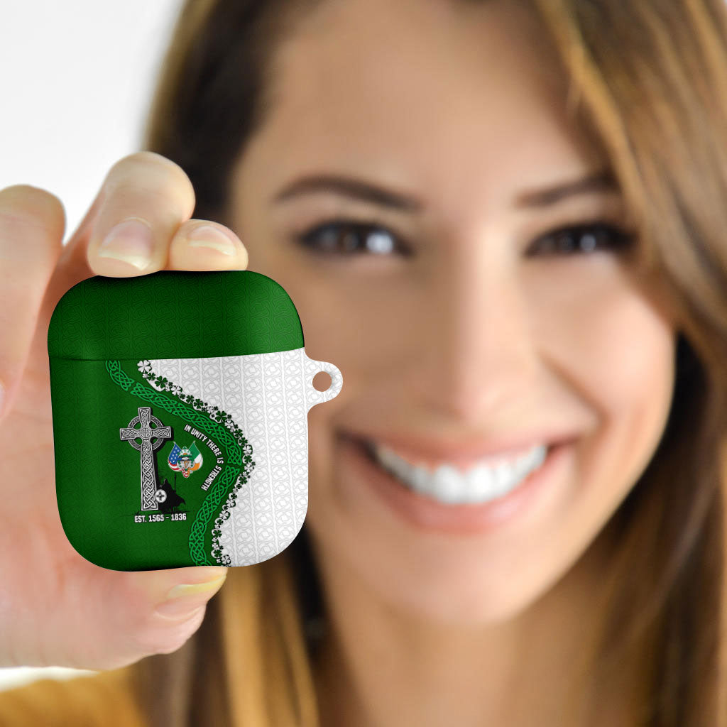 Ancient Order Of Hibernians AirPods Case Celtic Cross Irish American Flag Heritage