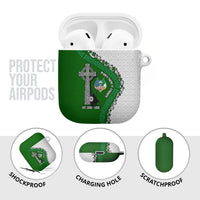 Ancient Order Of Hibernians AirPods Case Celtic Cross Irish American Flag Heritage