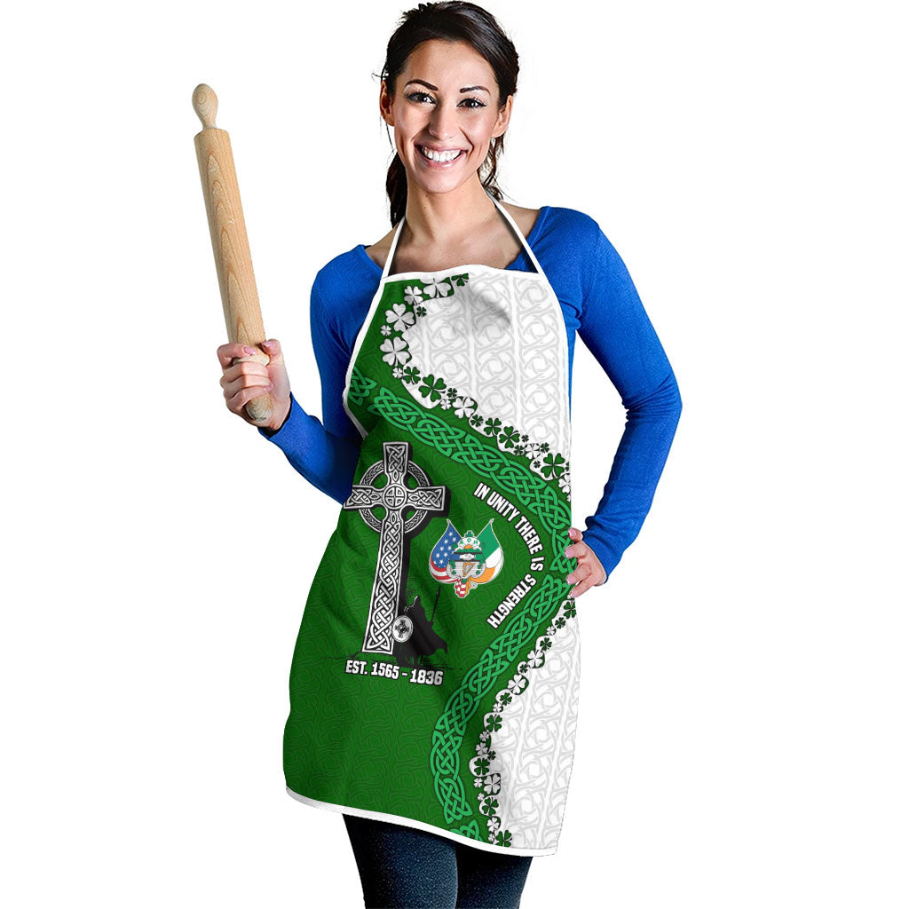 Ancient Order Of Hibernians Apron Celtic Cross Irish American Flag Heritage