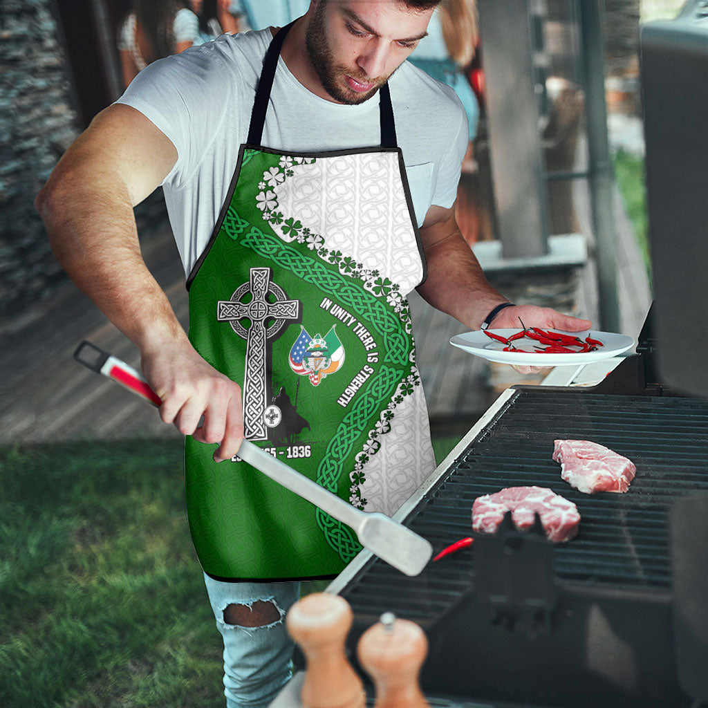 Ancient Order Of Hibernians Apron Celtic Cross Irish American Flag Heritage