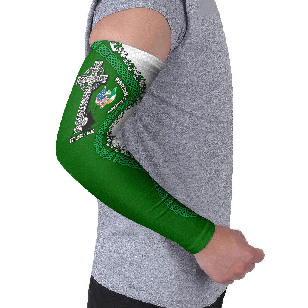 Ancient Order Of Hibernians Arm Sleeves Celtic Cross Irish American Flag Heritage