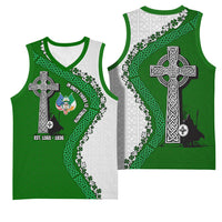 Ancient Order Of Hibernians Basketball Jersey Celtic Cross Irish American Flag Heritage