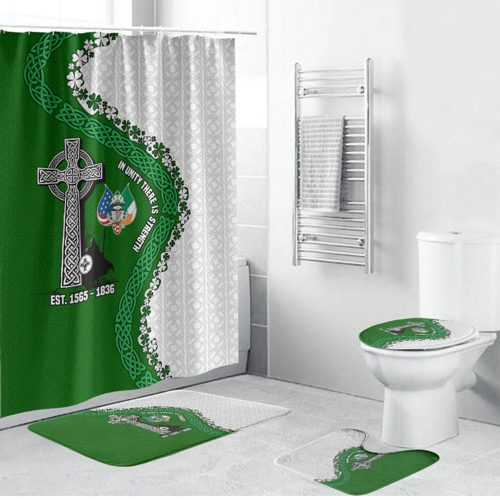 Ancient Order Of Hibernians Bathroom Set Celtic Cross Irish American Flag Heritage