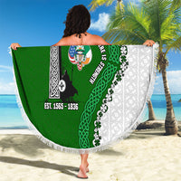 Ancient Order Of Hibernians Beach Blanket Celtic Cross Irish American Flag Heritage