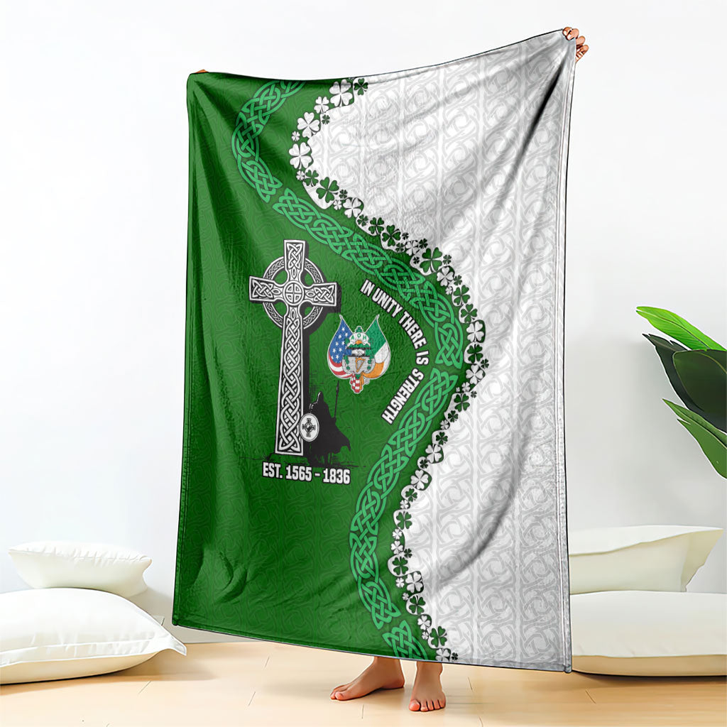 Ancient Order Of Hibernians Blanket Celtic Cross Irish American Flag Heritage