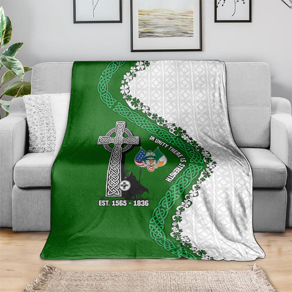 Ancient Order Of Hibernians Blanket Celtic Cross Irish American Flag Heritage