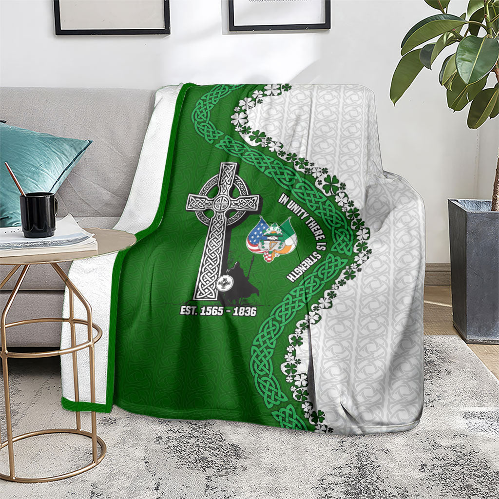 Ancient Order Of Hibernians Blanket Celtic Cross Irish American Flag Heritage