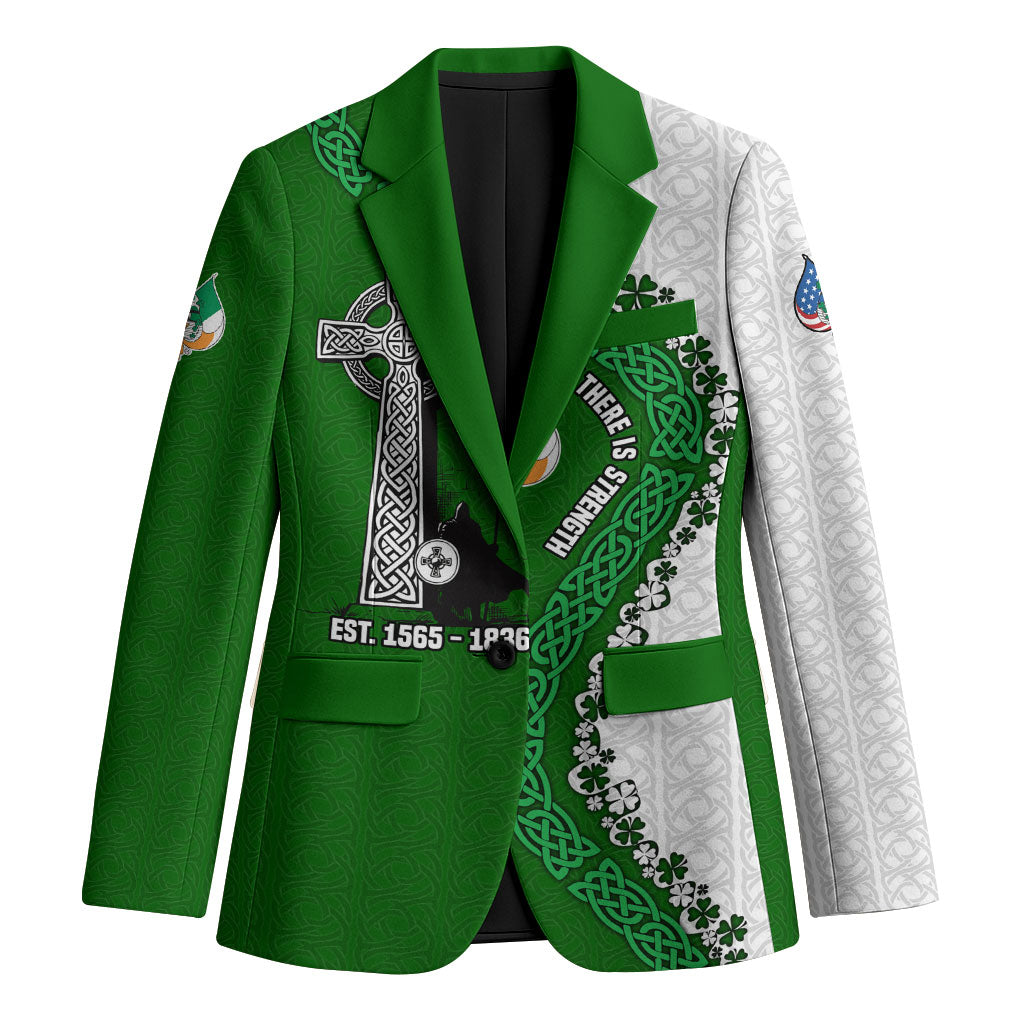 Ancient Order Of Hibernians Blazer Celtic Cross Irish American Flag Heritage