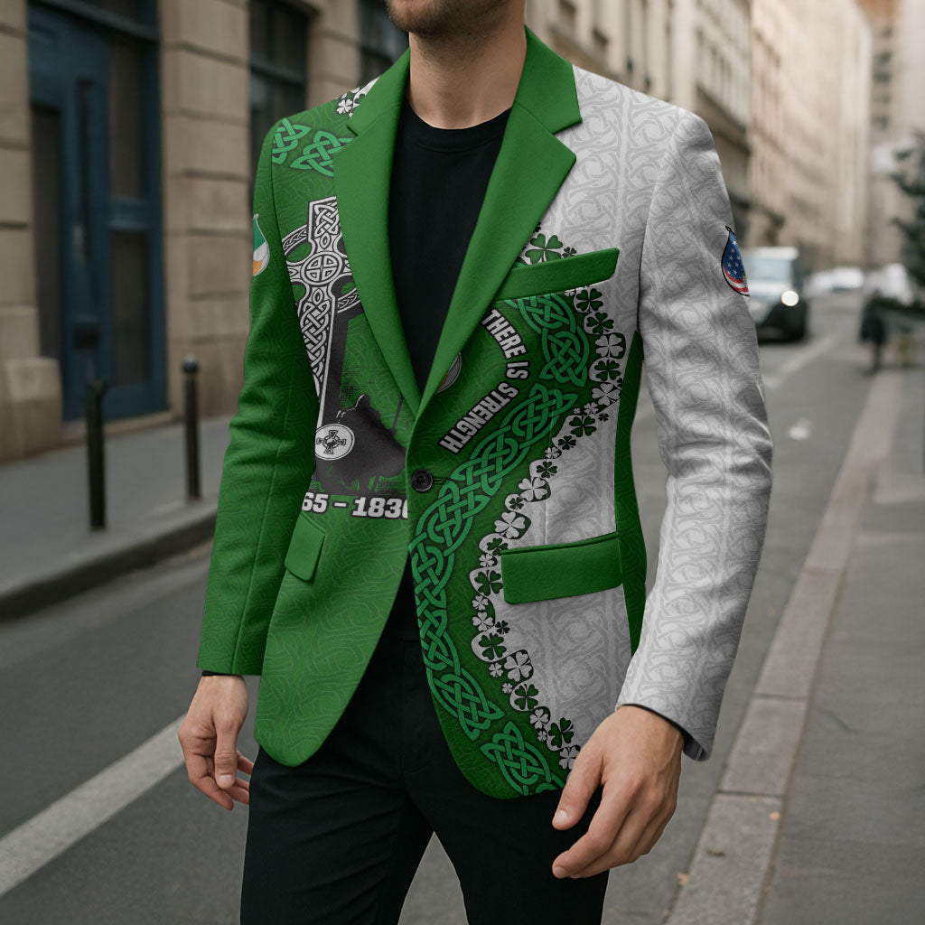Ancient Order Of Hibernians Blazer Celtic Cross Irish American Flag Heritage