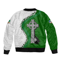 Ancient Order Of Hibernians Bomber Jacket Celtic Cross Irish American Flag Heritage