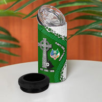 Ancient Order Of Hibernians 4 in 1 Can Cooler Tumbler Celtic Cross Irish American Flag Heritage