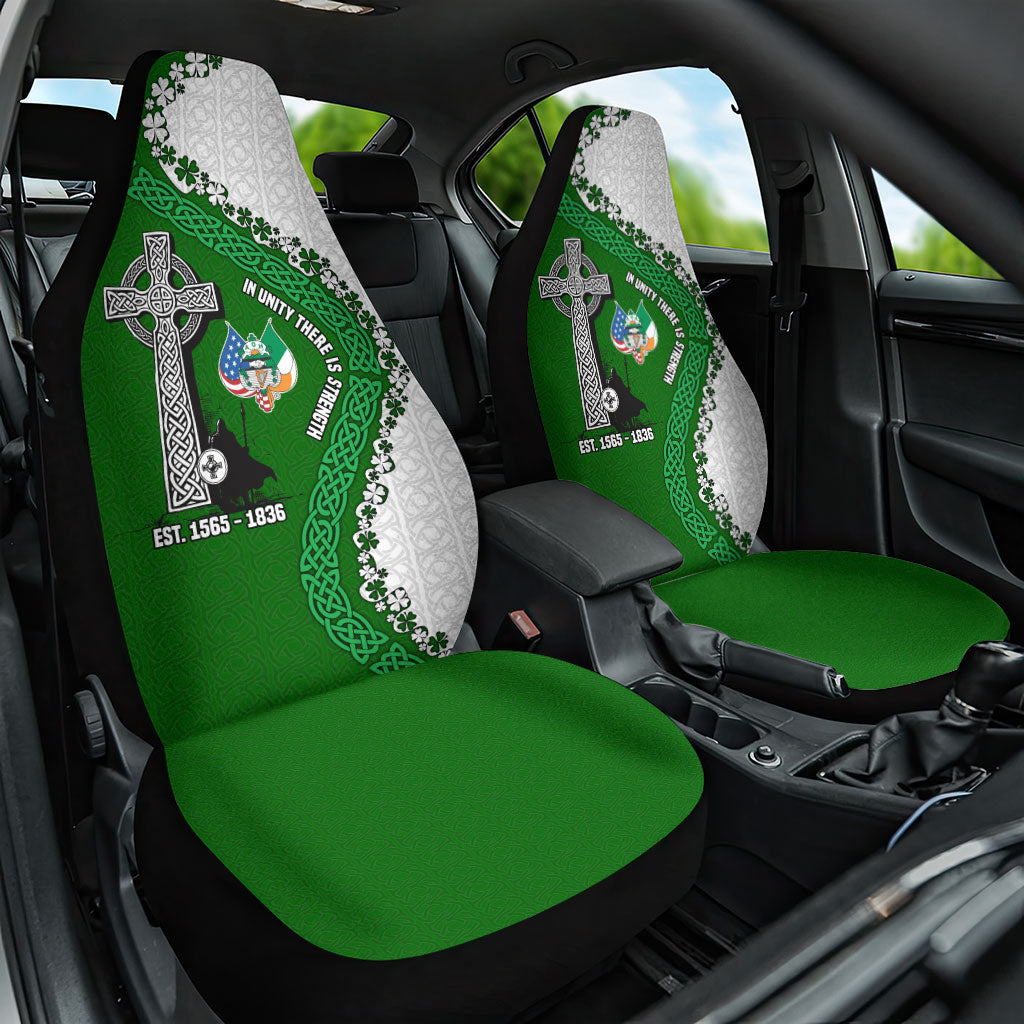 Ancient Order Of Hibernians Car Seat Cover Celtic Cross Irish American Flag Heritage