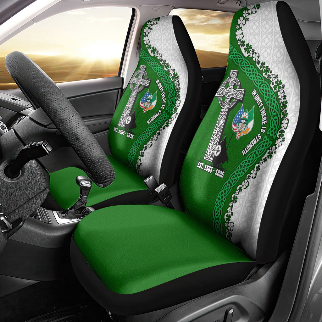 Ancient Order Of Hibernians Car Seat Cover Celtic Cross Irish American Flag Heritage