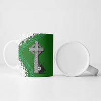 Ancient Order Of Hibernians Ceramic Mug Celtic Cross Irish American Flag Heritage