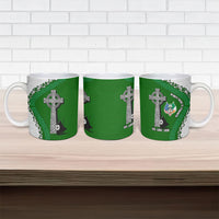 Ancient Order Of Hibernians Ceramic Mug Celtic Cross Irish American Flag Heritage