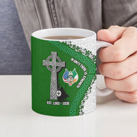 Ancient Order Of Hibernians Ceramic Mug Celtic Cross Irish American Flag Heritage