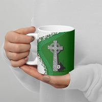 Ancient Order Of Hibernians Ceramic Mug Celtic Cross Irish American Flag Heritage
