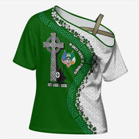 Ancient Order Of Hibernians Cross Shoulder Shirt Celtic Cross Irish American Flag Heritage