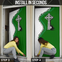 Ancient Order Of Hibernians Door Cover Celtic Cross Irish American Flag Heritage