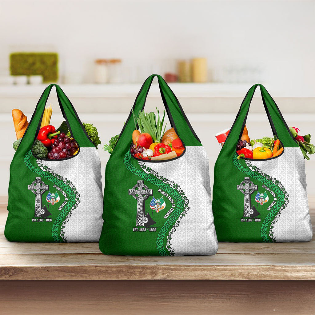 Ancient Order Of Hibernians Grocery Bag Celtic Cross Irish American Flag Heritage