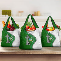 Ancient Order Of Hibernians Grocery Bag Celtic Cross Irish American Flag Heritage