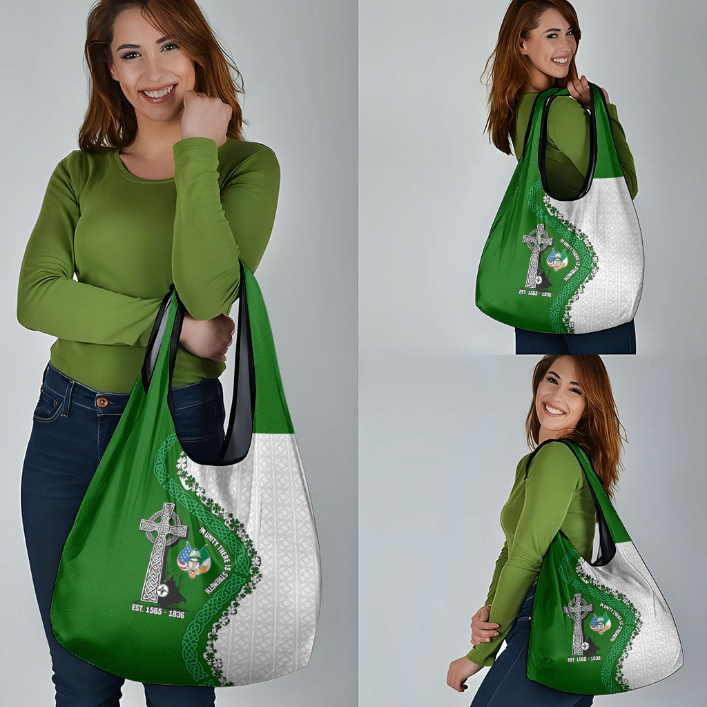 Ancient Order Of Hibernians Grocery Bag Celtic Cross Irish American Flag Heritage
