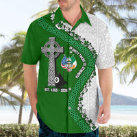 Ancient Order Of Hibernians Hawaiian Shirt Celtic Cross Irish American Flag Heritage