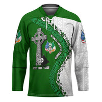 Ancient Order Of Hibernians Hockey Jersey Celtic Cross Irish American Flag Heritage