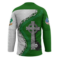 Ancient Order Of Hibernians Hockey Jersey Celtic Cross Irish American Flag Heritage