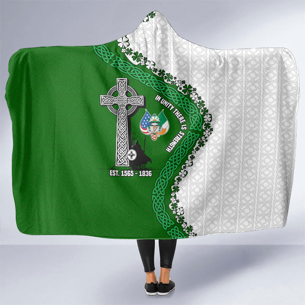 Ancient Order Of Hibernians Hooded Blanket Celtic Cross Irish American Flag Heritage
