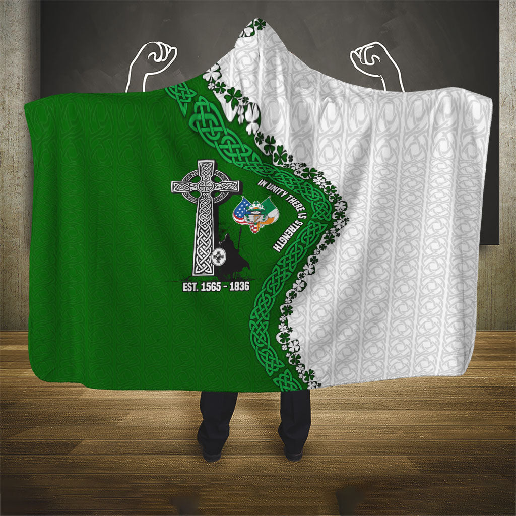 Ancient Order Of Hibernians Hooded Blanket Celtic Cross Irish American Flag Heritage
