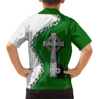Ancient Order Of Hibernians Kid Hawaiian Shirt Celtic Cross Irish American Flag Heritage