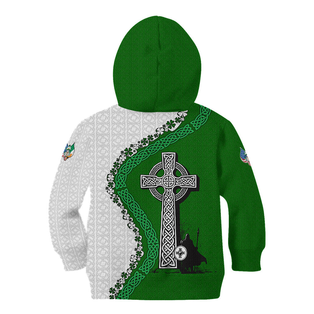 Ancient Order Of Hibernians Kid Hoodie Celtic Cross Irish American Flag Heritage