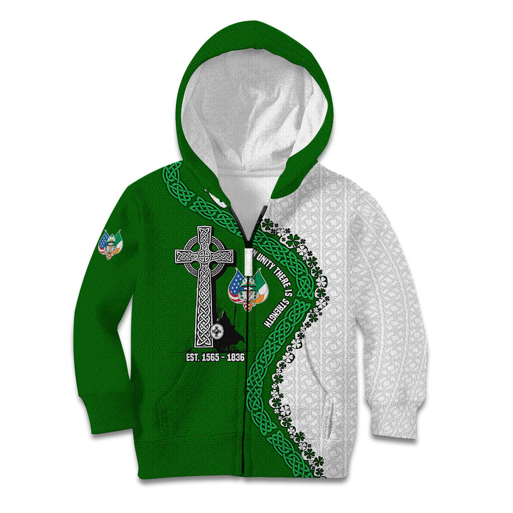 Ancient Order Of Hibernians Kid Hoodie Celtic Cross Irish American Flag Heritage